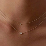 14K solid gold lab grow diamond pear shape pedant necklace test 1