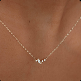 14K solid gold Lab grow diamond necklace test 1